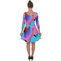 3d Color Swings Quarter Sleeve Skater Dress View2