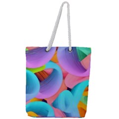 3d Color Swings Full Print Rope Handle Tote (large) by Sparkle