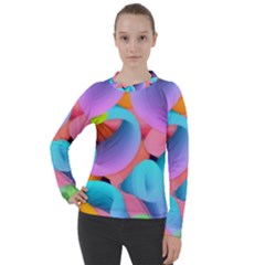 3d Color Swings Women s Pique Long Sleeve Tee