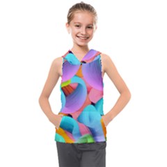 3d Color Swings Kids  Sleeveless Hoodie