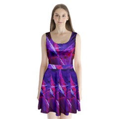 Fractal Flash Split Back Mini Dress  by Sparkle