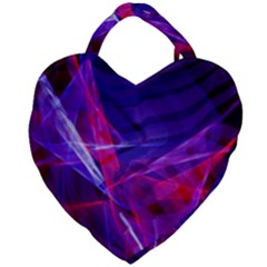 Fractal Flash Giant Heart Shaped Tote