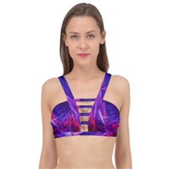 Fractal Flash Cage Up Bikini Top