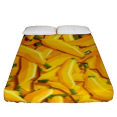 Geometric Bananas Fitted Sheet (queen Size) by Sparkle