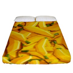 Geometric Bananas Fitted Sheet (king Size) by Sparkle