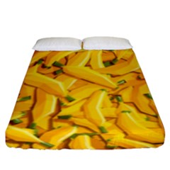 Geometric Bananas Fitted Sheet (california King Size) by Sparkle