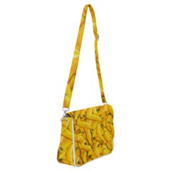 Geometric Bananas Shoulder Bag With Back Zipper