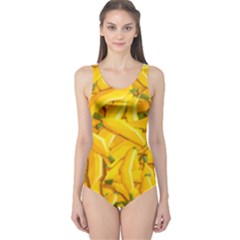 Geometric Bananas One Piece Swimsuit by Sparkle