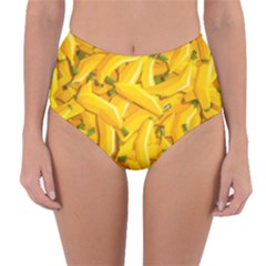 Geometric Bananas Reversible High-waist Bikini Bottoms by Sparkle