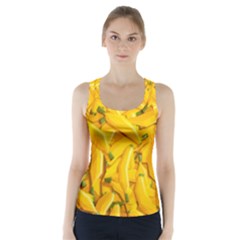 Geometric Bananas Racer Back Sports Top by Sparkle