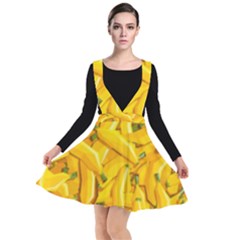 Geometric Bananas Plunge Pinafore Dress by Sparkle