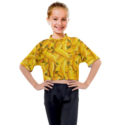 Geometric Bananas Kids Mock Neck Tee by Sparkle