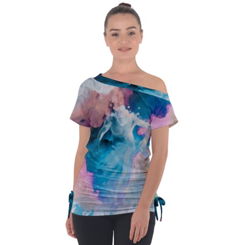 Colorful Beach Tie-up Tee by Sparkle