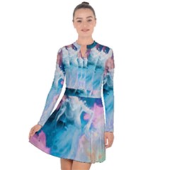 Colorful Beach Long Sleeve Panel Dress by Sparkle