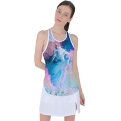 Colorful Beach Racer Back Mesh Tank Top