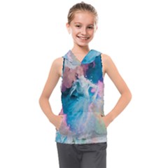 Colorful Beach Kids  Sleeveless Hoodie