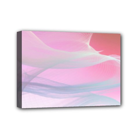 Pink Fractal Mini Canvas 7  X 5  (stretched) by Sparkle