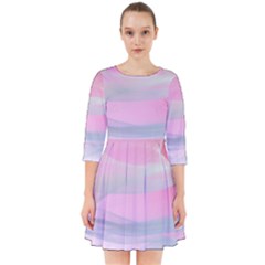 Pink Fractal Smock Dress