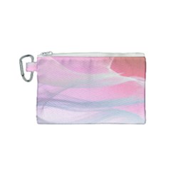 Pink Fractal Canvas Cosmetic Bag (small) by Sparkle