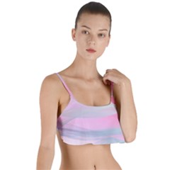 Pink Fractal Layered Top Bikini Top 