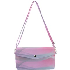 Pink Fractal Removable Strap Clutch Bag