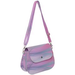 Pink Fractal Saddle Handbag