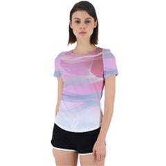 Pink Fractal Back Cut Out Sport Tee