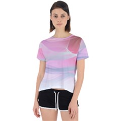 Pink Fractal Open Back Sport Tee by Sparkle