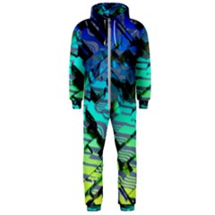 Digital Abstract Hooded Jumpsuit (men)  by Sparkle