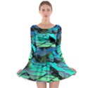 Digital Abstract Long Sleeve Skater Dress View1