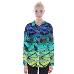 Digital Abstract Womens Long Sleeve Shirt