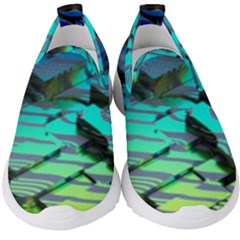 Digital Abstract Kids  Slip On Sneakers by Sparkle