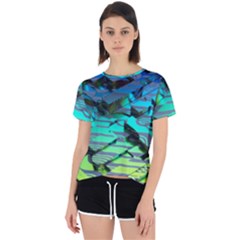 Digital Abstract Open Back Sport Tee