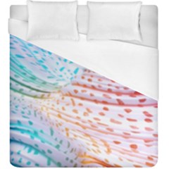 Spots Waves Duvet Cover (king Size) by Sparkle