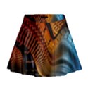 3d Rainbow Choas Mini Flare Skirt View1