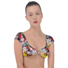 Colorful Choas Cap Sleeve Ring Bikini Top