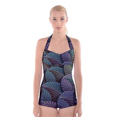 Fractal Sells Boyleg Halter Swimsuit  by Sparkle