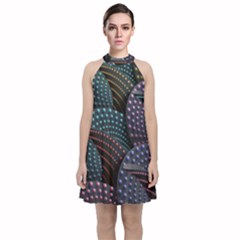 Fractal Sells Velvet Halter Neckline Dress  by Sparkle