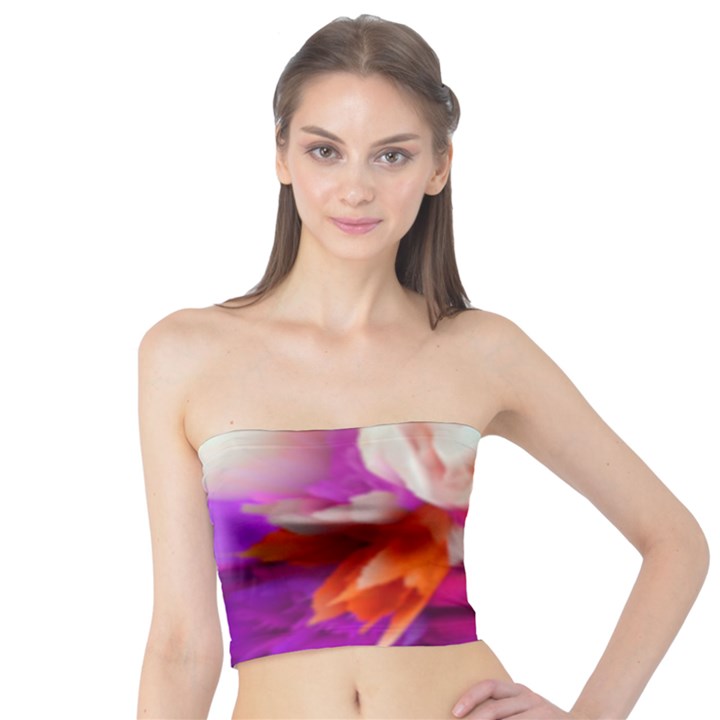 Poppy Flower Tube Top