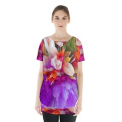 Poppy Flower Skirt Hem Sports Top by Sparkle