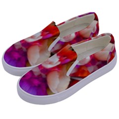 Poppy Flower Kids  Canvas Slip Ons by Sparkle