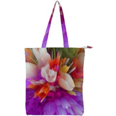 Poppy Flower Double Zip Up Tote Bag by Sparkle