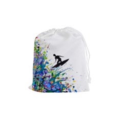 Nature Surfing Drawstring Pouch (medium) by Sparkle