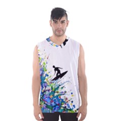 Nature Surfing Men s Basketball Tank Top by Sparkle