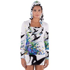 Nature Surfing Long Sleeve Hooded T-shirt by Sparkle