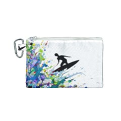 Nature Surfing Canvas Cosmetic Bag (small) by Sparkle