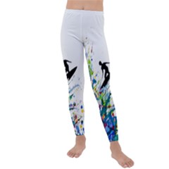 Nature Surfing Kids  Lightweight Velour Leggings by Sparkle