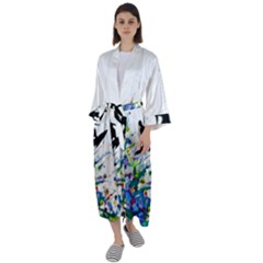 Nature Surfing Maxi Satin Kimono by Sparkle