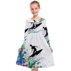 Nature Surfing Kids  Midi Sailor Dress