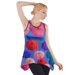 Rainbow Umbrella Side Drop Tank Tunic by Sparkle